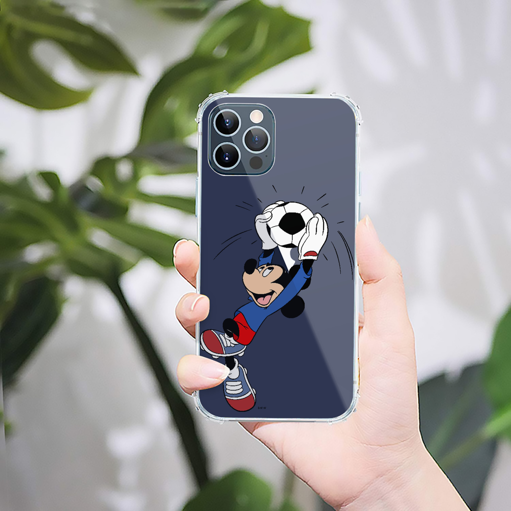 （画像用） ミッキーマウス Mickey Mouse 【iPhone 12シリーズ対応】透明スマホケース（クリアソフトケース）
